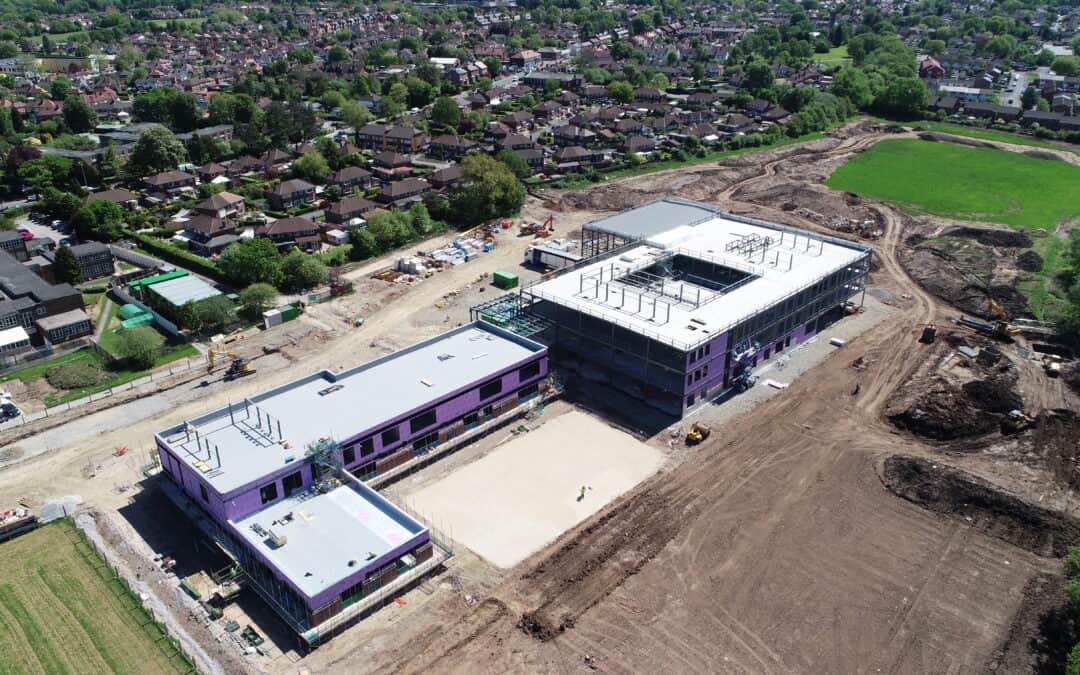 Latest aerial shots of Cheadle Hulme Primary School