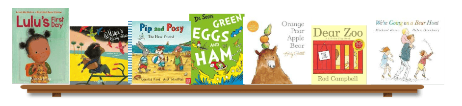 autumn preschool bookshelf